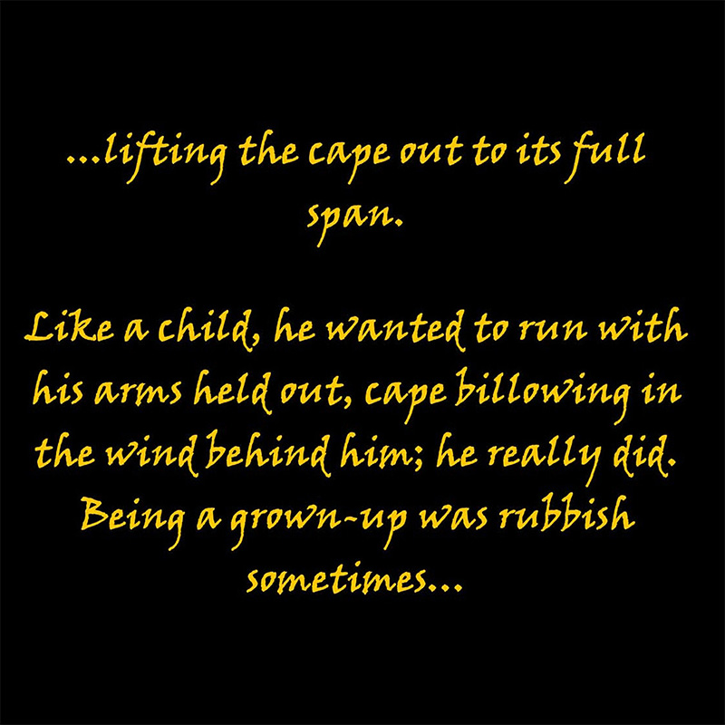 Quote from Diamond Spice: lifting the cape out to its full span